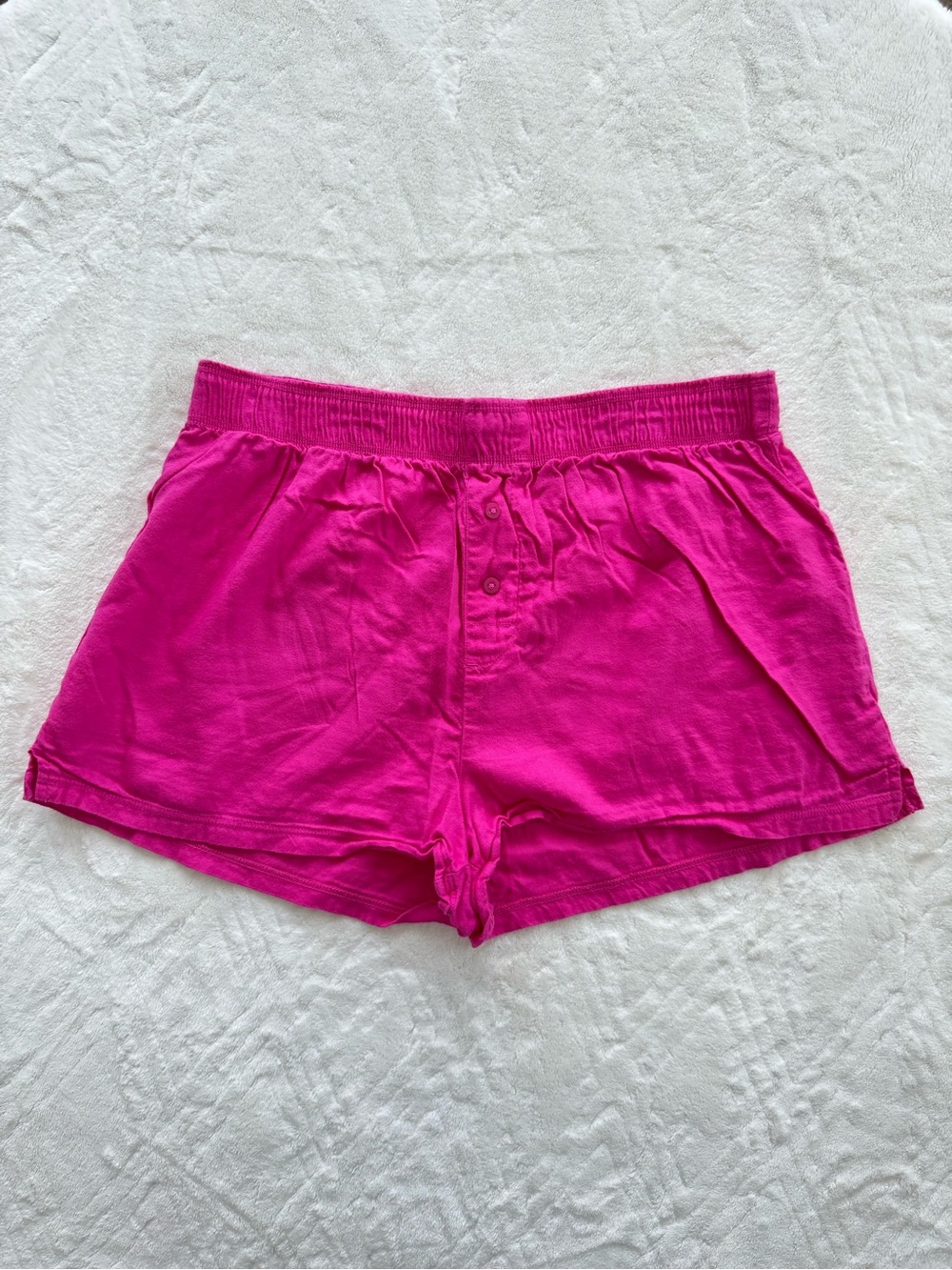 PINK Victoria's Secret Bright Fuchsia Cotton Lounge Shorts